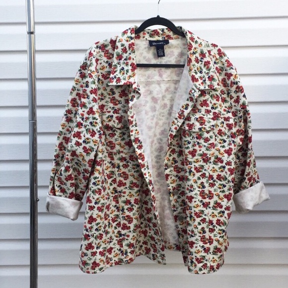Flower Print Denim Jacket - Picture 2 of 3